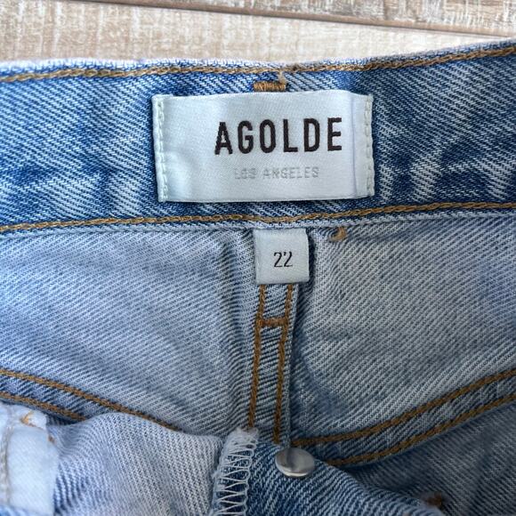 AGOLDE Parker Vintage Cut Off Denim Shorts - Rapture - Size 22 - Picture 3 of 6
